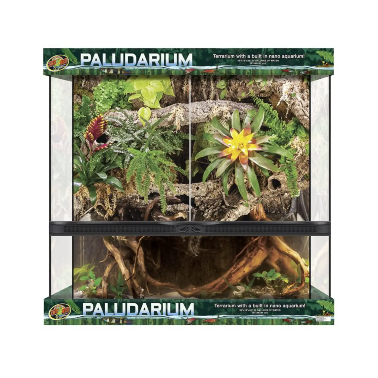 Zoo Med Double Door Paludarium 36 x 18 x 36 in 20 Gallon
